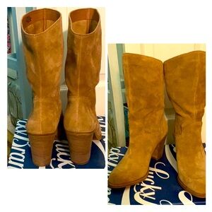 🤎Leather Lucky Brand Tan Boots Women’s 9.5🤎